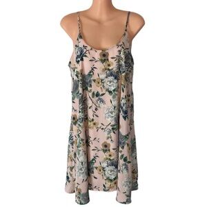 Newbury Kustom Baby Pink Floral Flowing Mini Dress Size S